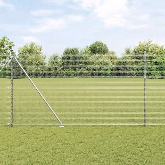 Recinzione in rete saldata con punte 50 x 1,5 m Acciaio zincato 3352011