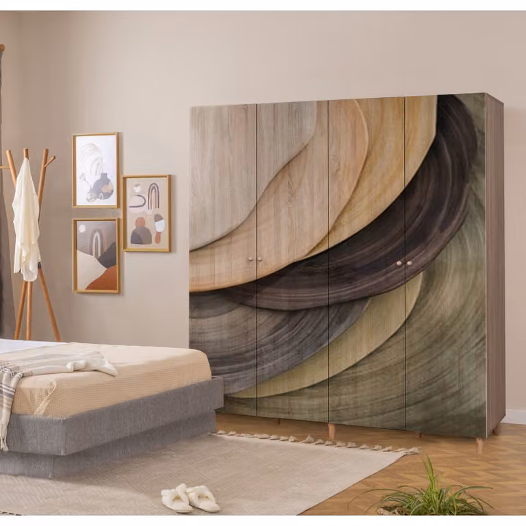 Skye Decor, Loni 4 -977, armadio, Sonomo, 100 % PANNELLI DI PARTICELLE RIVESTITI IN MELAMMINA, 180 x 52 x 192 cm