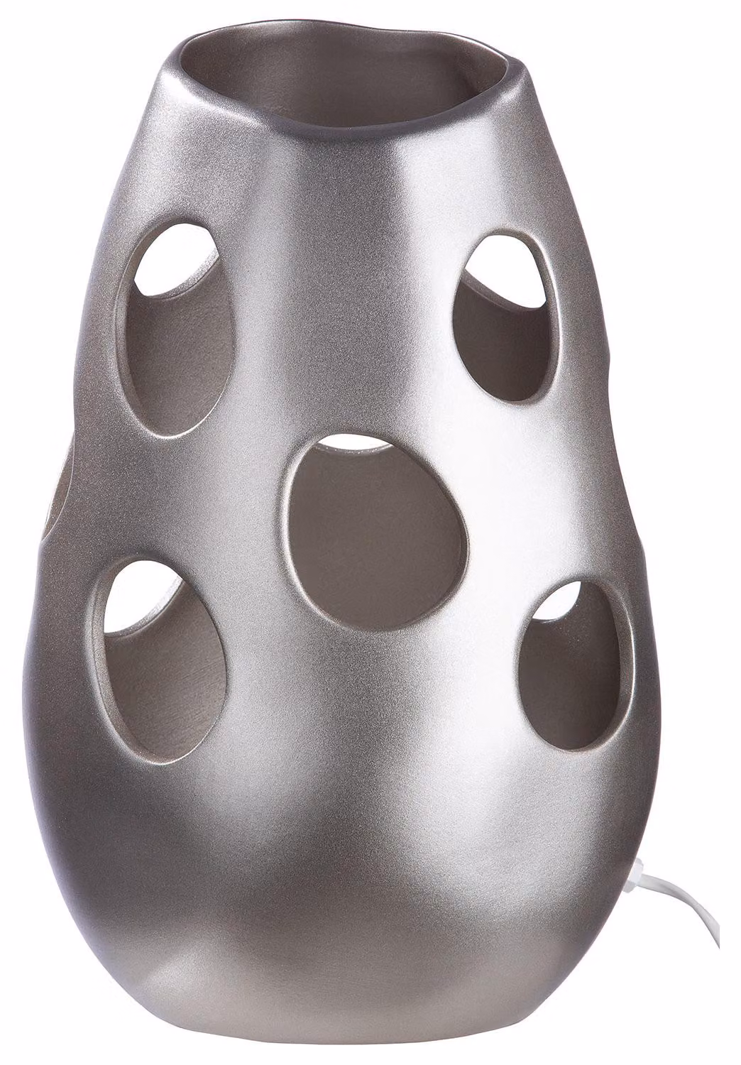 GILDE Lampada da tavolo, conica, "Nazare", Vetroceramica, color champagne, , h. 40 cm, d. 25 cm 28894