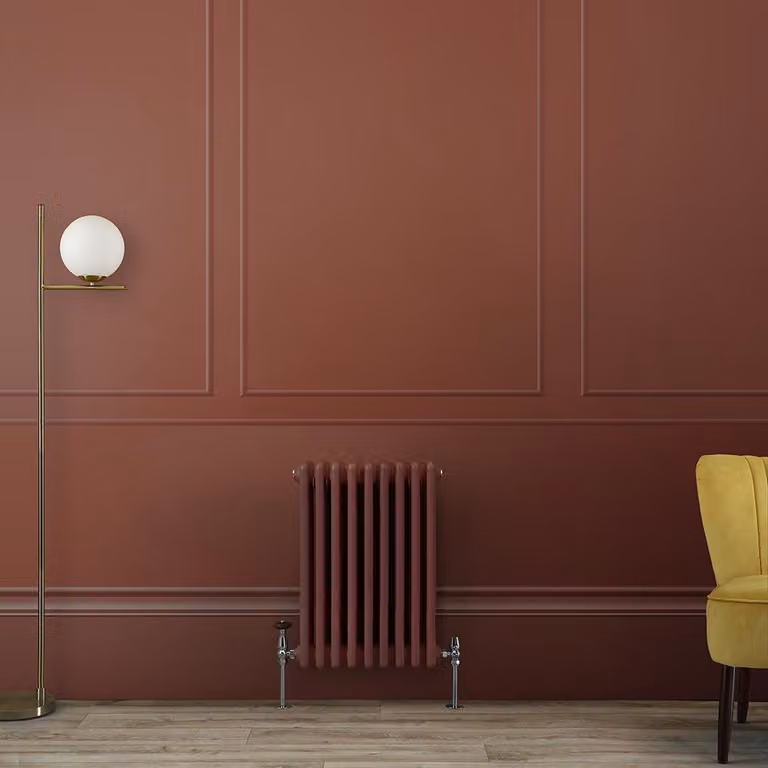 Radiatore Orizzontale a Colonne (3 Colonne) 600mm x 425mm - Rosso (Booth Rosso) - Regent