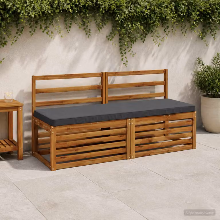 Cuscino per Panchina vidaXL VUGHT in Poliestere Antracite con Rivestimento Rimovibile e Resistente ai Raggi UV