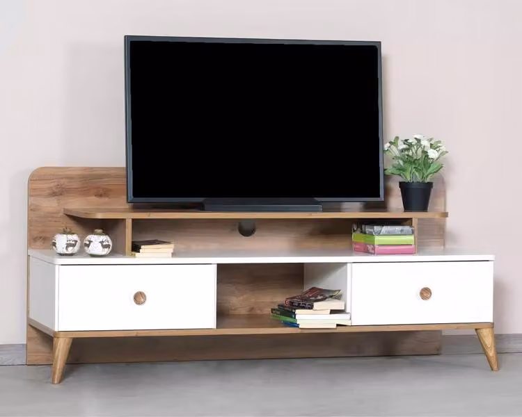Möbel TV Ständer Wohnzimmer Einrichtung Braun Design Einrichtung