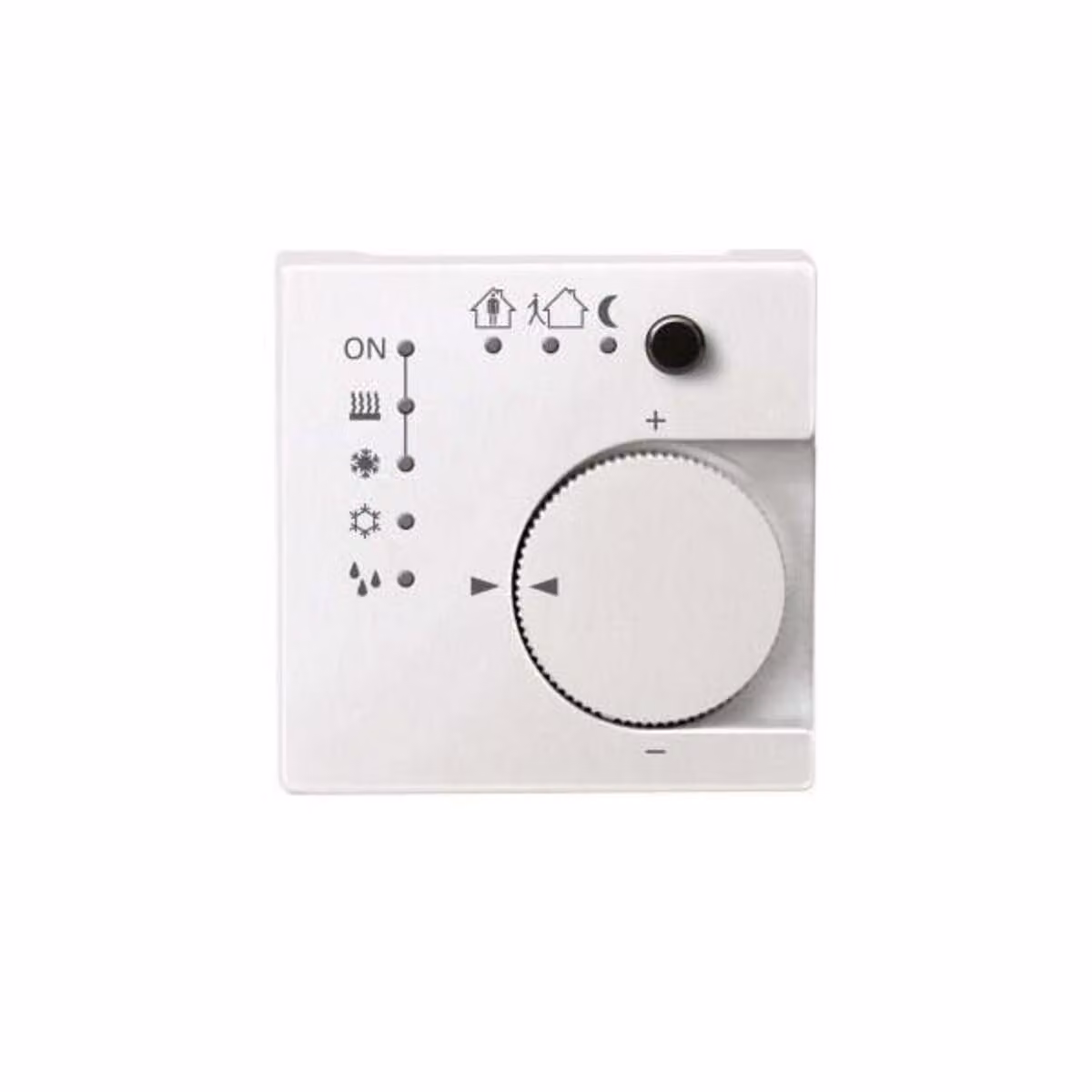 Termostato ambiente KNX UP/PI w. Interfaccia a pulsantiera a 4 ganci, bianco polare, Sistema M