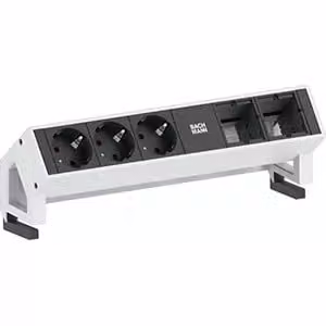 Bachmann DESK 2 - Presa multipla - Ingresso, ingresso GST18 - Connessioni di uscita: 3 - Cavo da 20 cm - Germania - Nero