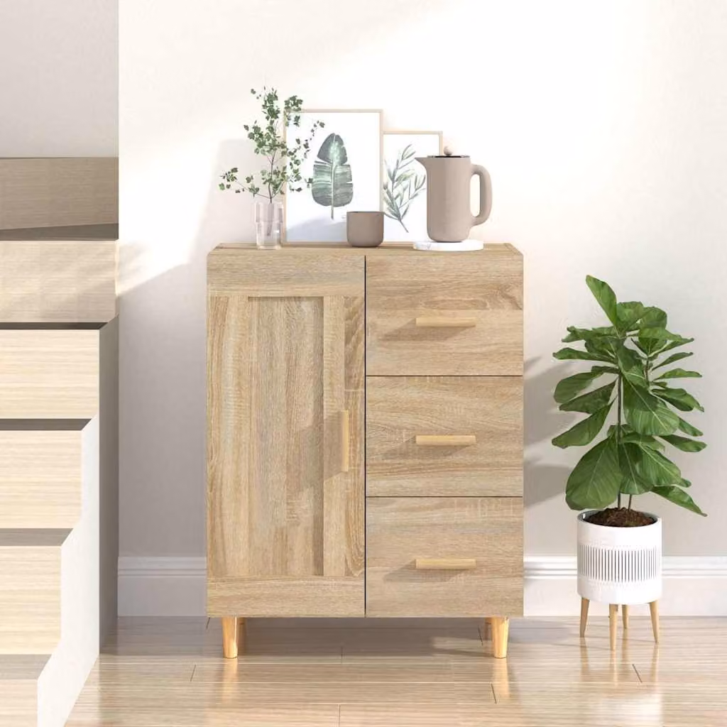 Credenza vidaXL in Rovere Sonoma, Colore Marrone e Beige, L/P/H: 69,5 x 34 x 90 cm