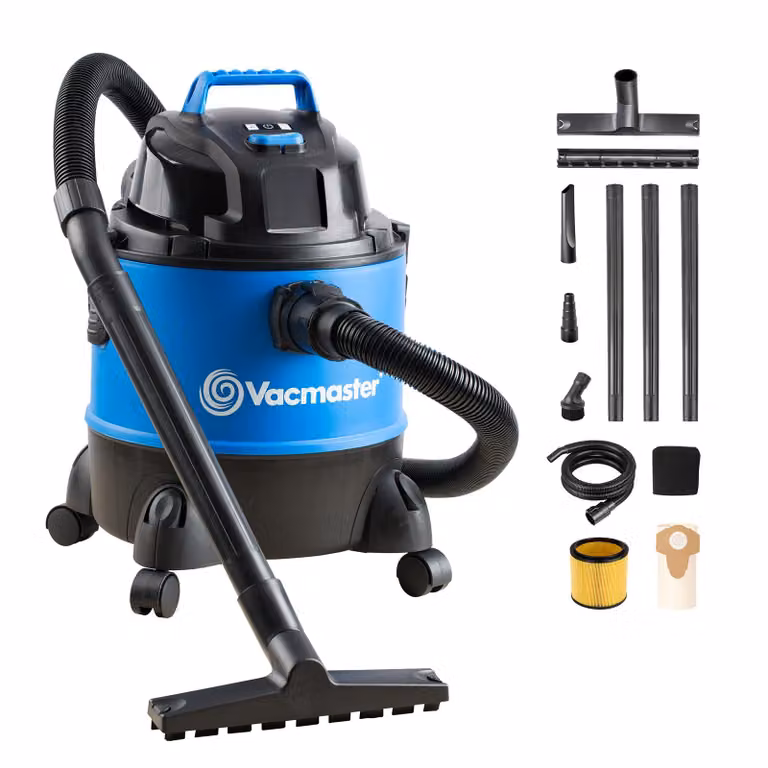Aspirapolvere per liquidi e solidi, aspirapolvere lavante, aspirapolvere multiuso, aspirapolvere industriale per casa, garage, auto, 1250 W, 20 L, Vacmaster VQ1220PFC