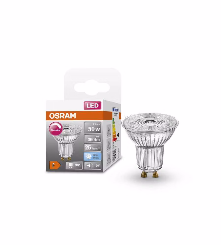Faretto da incasso LED Osram Superstar PAR16 4000K Bianco Freddo GU10