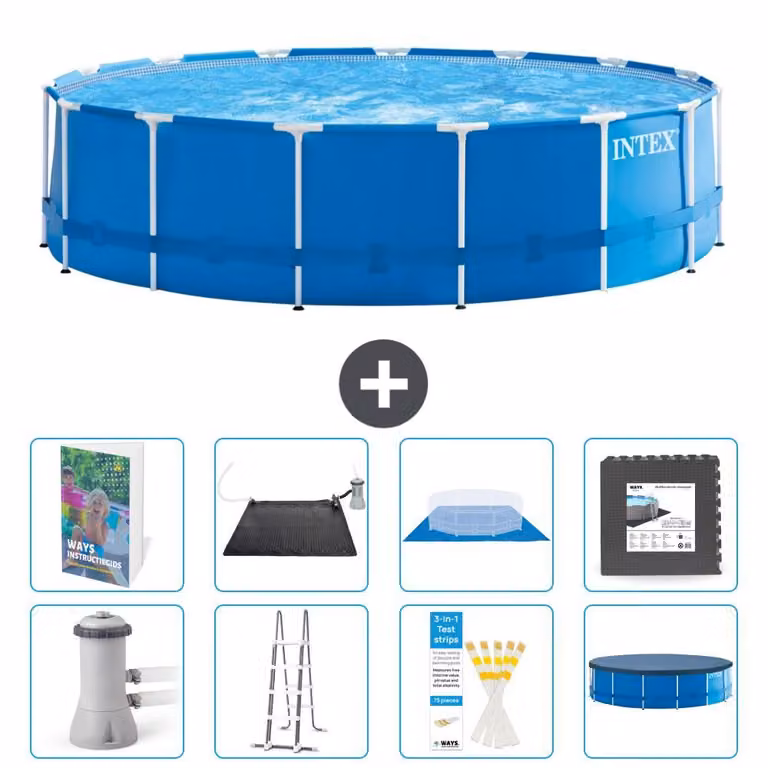 Piscina autoportante rettangolare - 457x122 cm - 7 pezzi - Modello S543