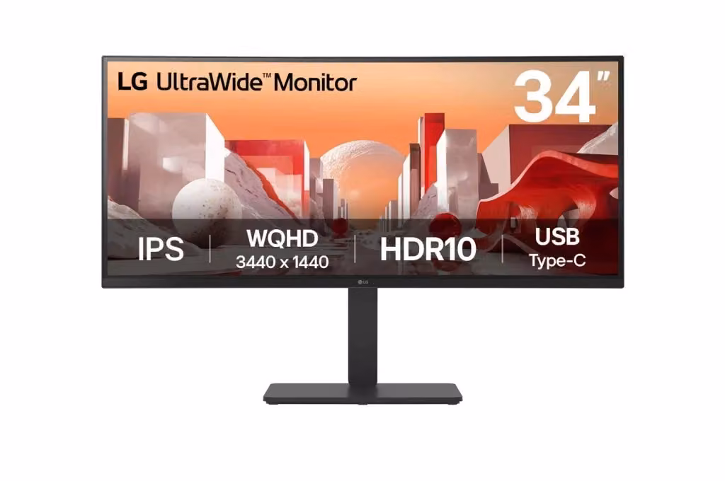 Monitor LG UltraWide 34 pollici Curvo IPS UWQHD 3440 x 1440 60Hz Nero 34BA75QE-B – 2