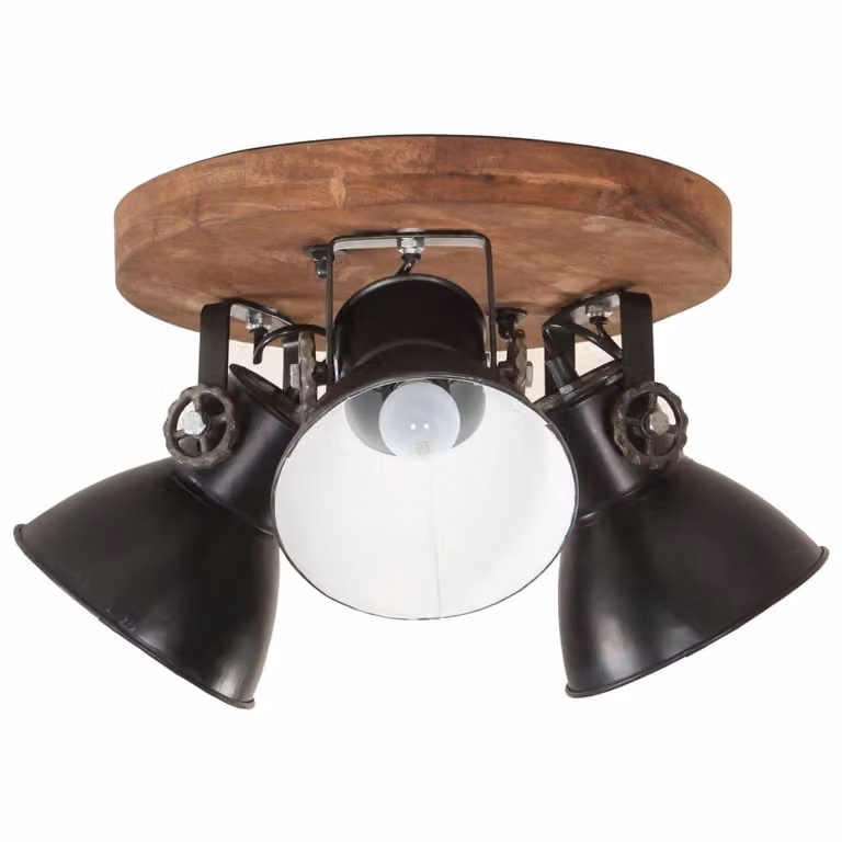 Lampada a Sospensione Industriale 25 W Nero 42x27 cm E27