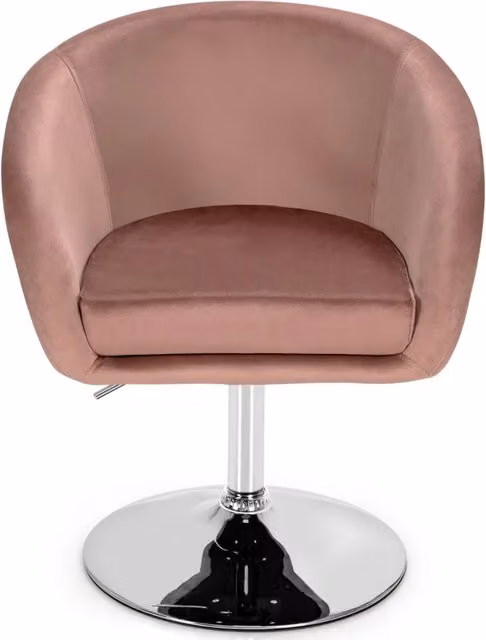 Sgabello da bar girevole regolabile (72-86 cm) seduta ergonomica stile moderno velluto rosa 20_0011268