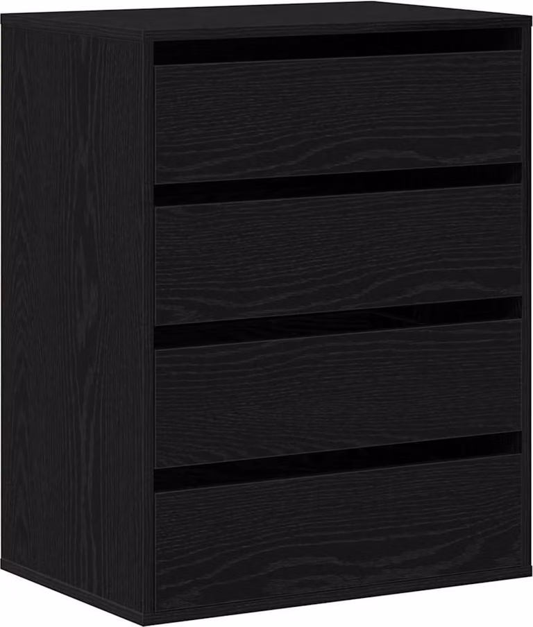 Mobile con Cassetti Nero 60 x 41 x 76 cm Legno multistrato