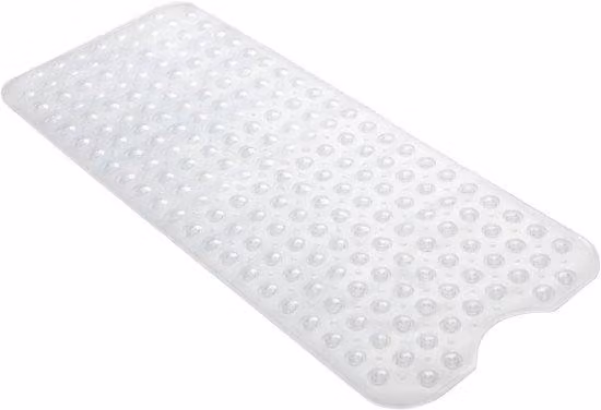 Tappetino da bagno antiscivolo lungo per vasca da bagno, 100x40 cm, con profonde scanalature antiscivolo