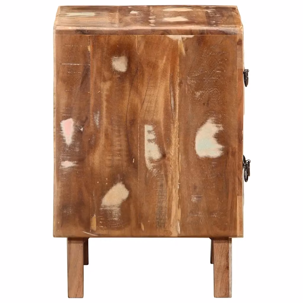 Set di 2 comodini vidaXL in legno massello di recupero marrone L/P/H: 40 x 32 x 46 cm – 2