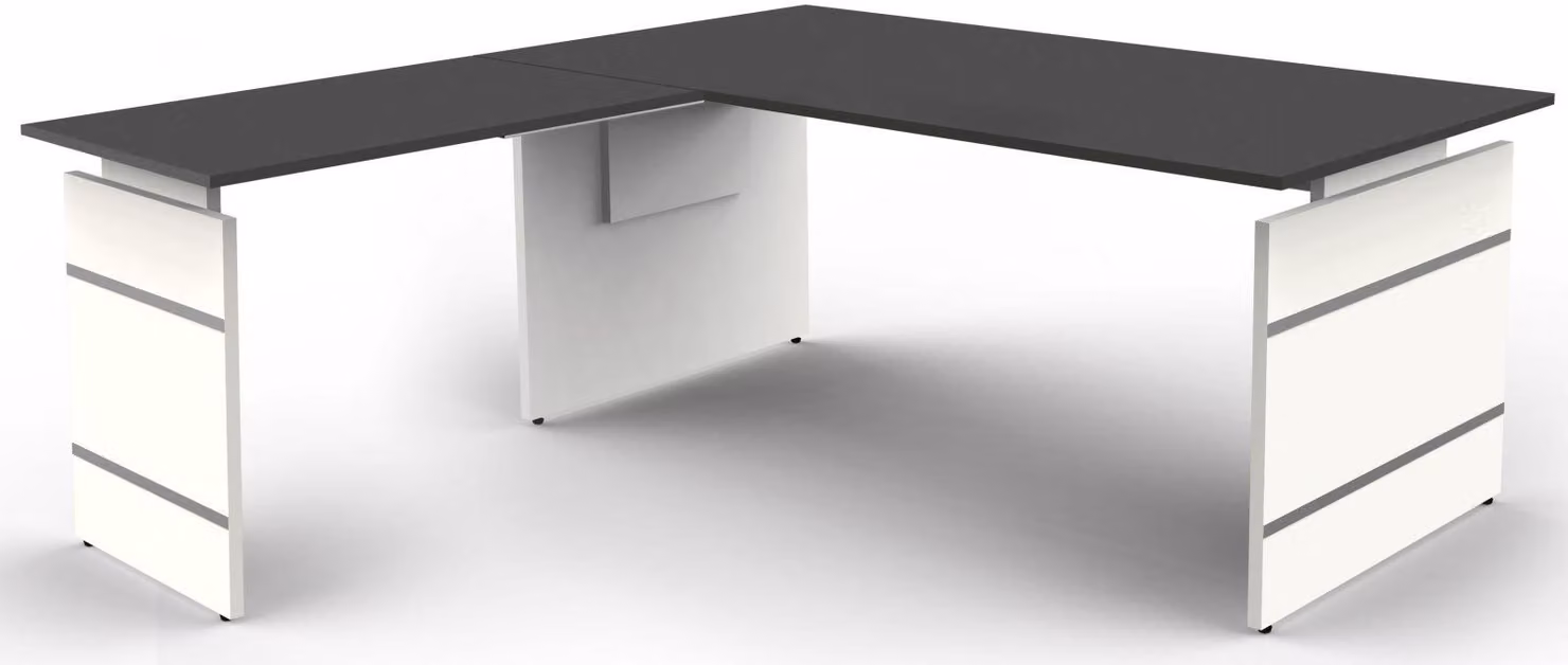 Form 4 combinazione angolare, regolabile manualmente in altezza, antracite, dimensioni combinazione angolare:180 x 180 cm