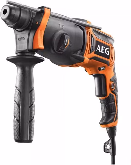 Trapano tassellatore e scalpellatore SDS-plus AEG BH 24IE da 800W con 2 modalità di lavoro, colore arancione – 1
