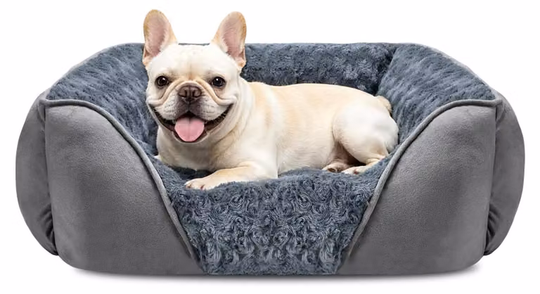 Cuccia antistress per cani di piccola taglia, lavabile e traspirante, dimensioni 51x48x15 cm
