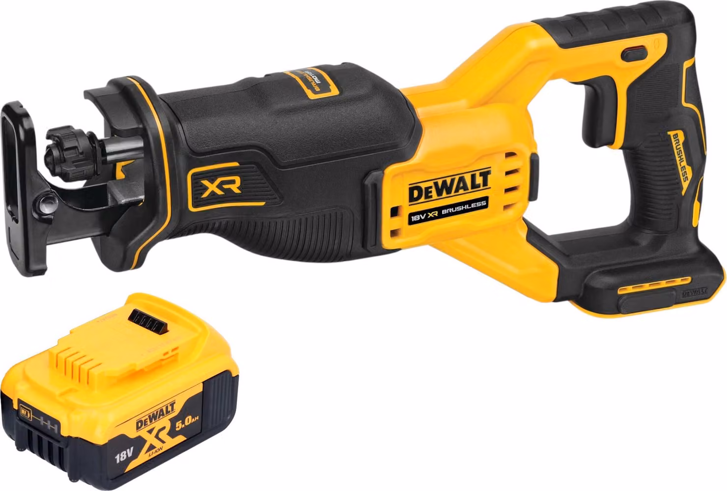 Sega alternativa a batteria DeWalt DCS 382 N 18 V brushless + 1x batteria 5,0 Ah - senza caricabatterie