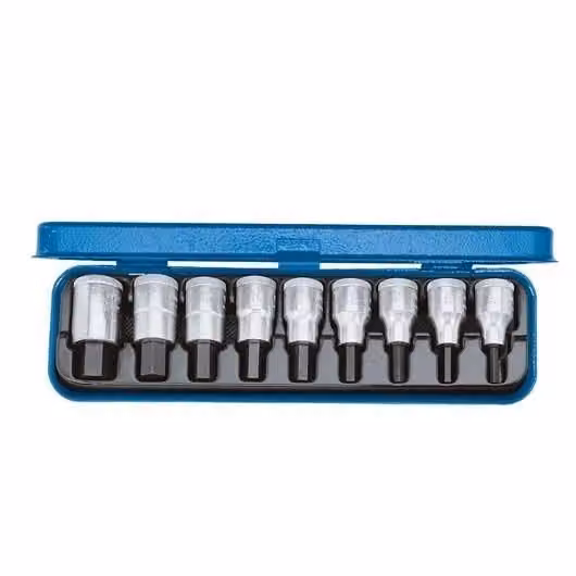Set di chiavi a bussola Gedore 9 pezzi in acciaio cromo-vanadio da 1/2 pollice colore blu – 2