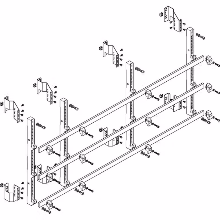 Modulo barra collettrice ABN profonda 5FB/5RE 185 mm con CU 30x10 mm, a 3 poli, EBM 150 mm MTSC55963