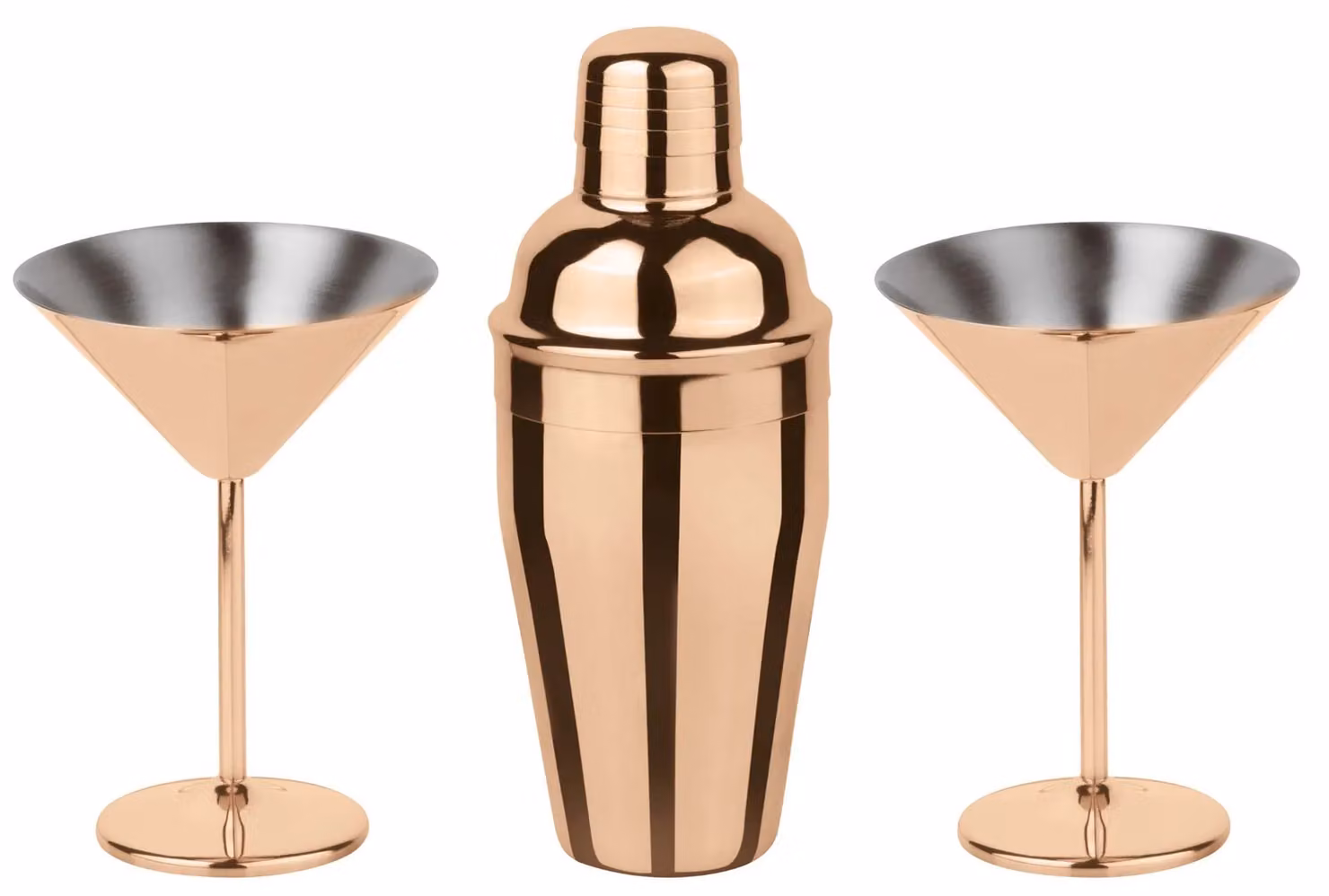 Set Mixology Martini rame Paderno, 3 pezzi
