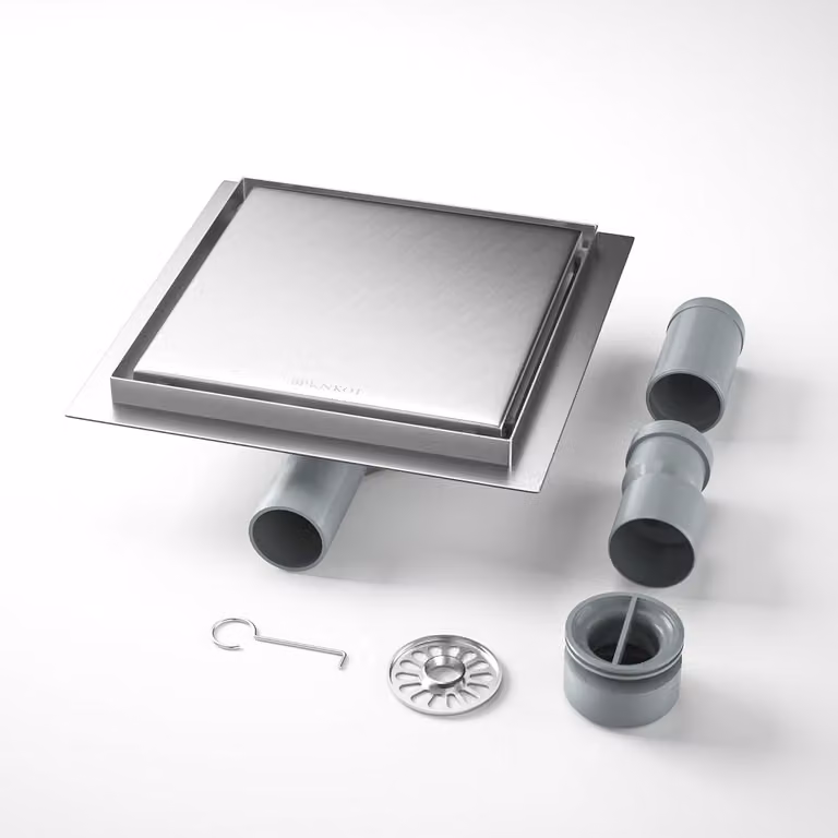 Doccia in acciaio inossidabile, diametro 20 cm, design 2-in-1, beccuccio girevole a 360°, per doccia