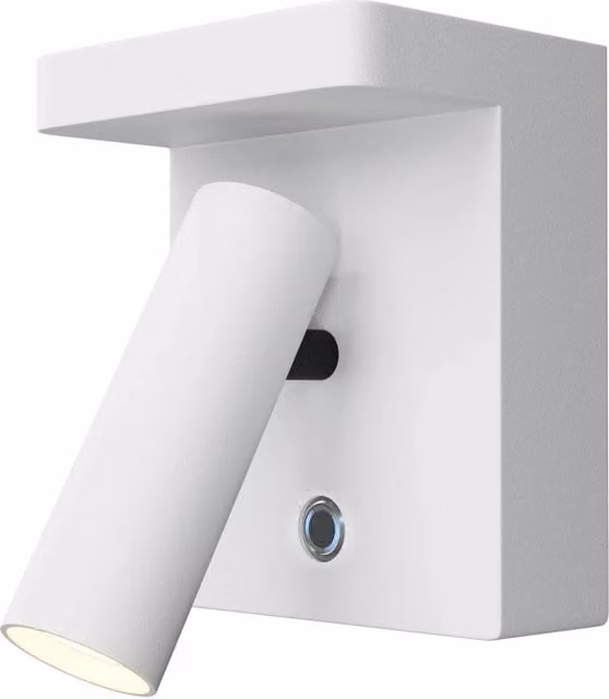 Applique moderna Maytoni Aron con luce LED integrata in alluminio bianco