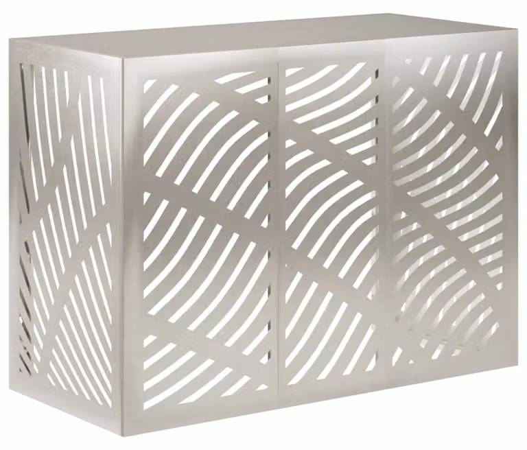Coperchio per aria condizionata argento 110 x 50 x 80 cm in acciaio inox