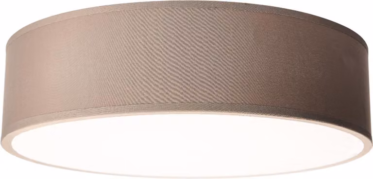 Plafoniera EINLICHT ''Fabric'' per 2x E27, Ø38cm, taupe, paralume in tessuto