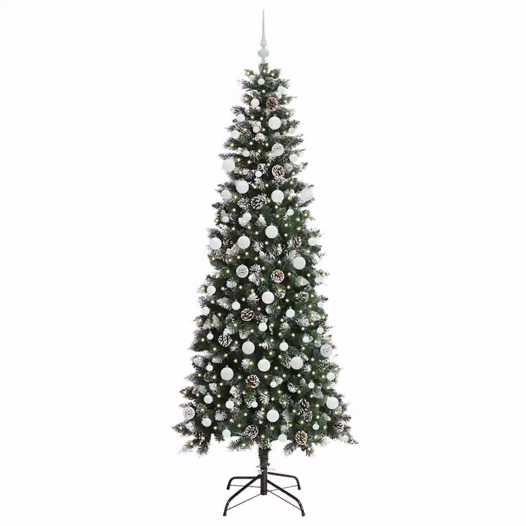 Albero di Natale artificiale verde con 300 LED luce bianca calda vidaXL Altezza: 210 cm – 2