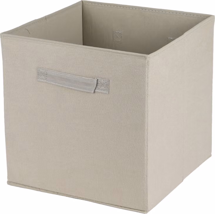 DOCHTMANN Scatola per callax, contenitore in velluto a coste, beige 31x31x31cm