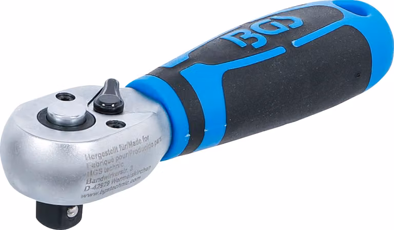 BGS Mini cricchetto reversibile a comando quadrato 10 mm (3/8") - 643