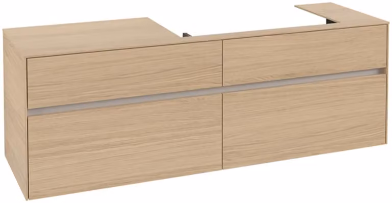 Villeroy & Boch Collaro Meuble sous-lavabo, 4 tiroirs, lavabo à droite, 1600x548x500mm, C02700VJ, C02700VJ