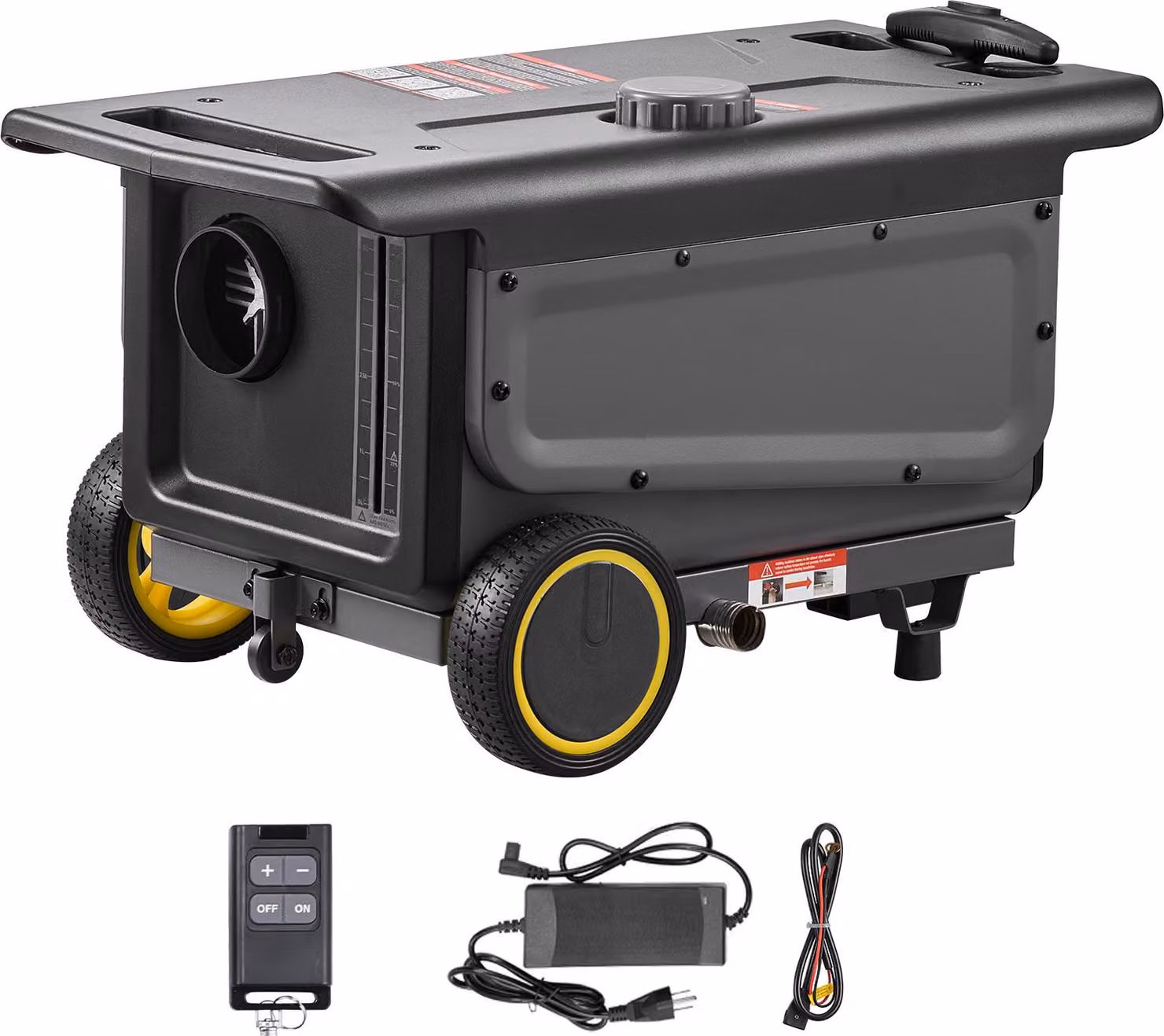 SucceBuy riscaldatore d'aria diesel 8 kW DC 12 V/24 V, dispositivo portatile all-in-one con controllo app Bluetooth, telecomando e display LCD, design trolley, serbatoio da 5 litri per camion