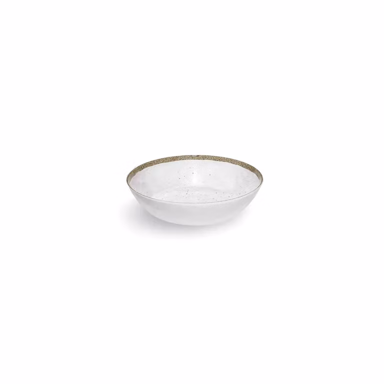 Piatto fondo in melamina, Linea Terrae bianco, diam. 20,4cm - 6 pezzi