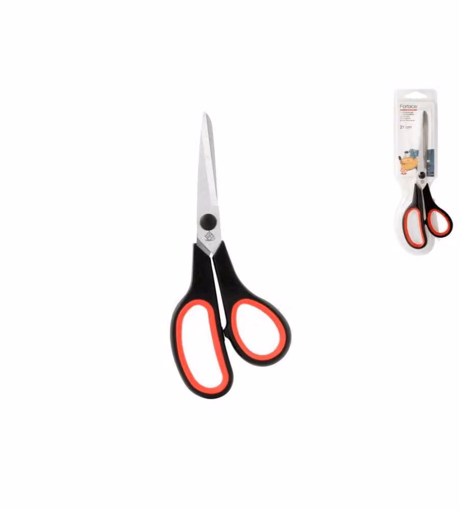 Pengo Forbice da Cucina Inox 19 cm Manico Nero Multiuso con Accessori