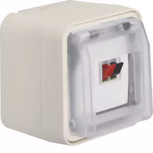 Berker 11963502 Presa per altoparlanti con coperchio ribaltabile AP bianco polare opaco Berker W.1