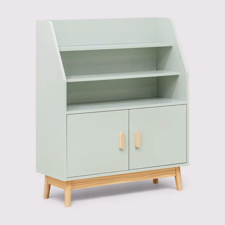 Oroya - Libreria verde per cameretta dei bimbi con 3 ripiani