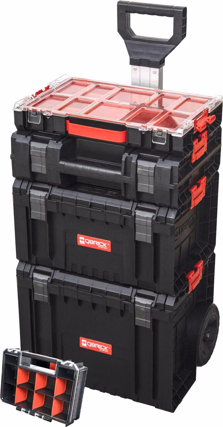 Box QBRICK System PRO Set 5in1 - Cart, Toolbox, Toolcase, Organizer 100 e Multi, set di 5 box per attrezzi