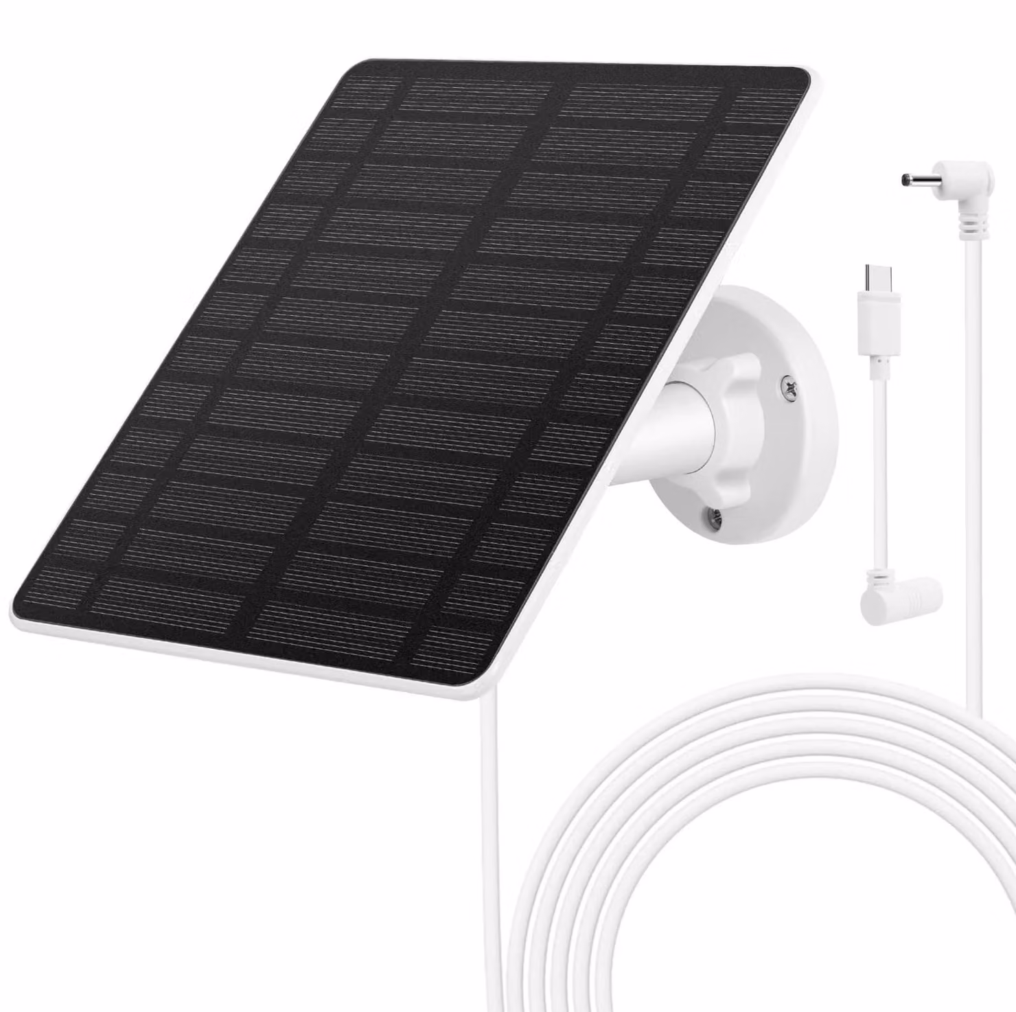 Pannello solare da 5W per telecamere Ring, colore nero, grado di protezione IP65