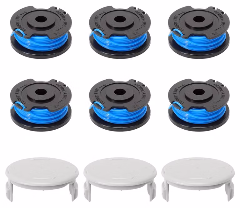 Set di 6 bobine per tosaerba con 3 protezioni
