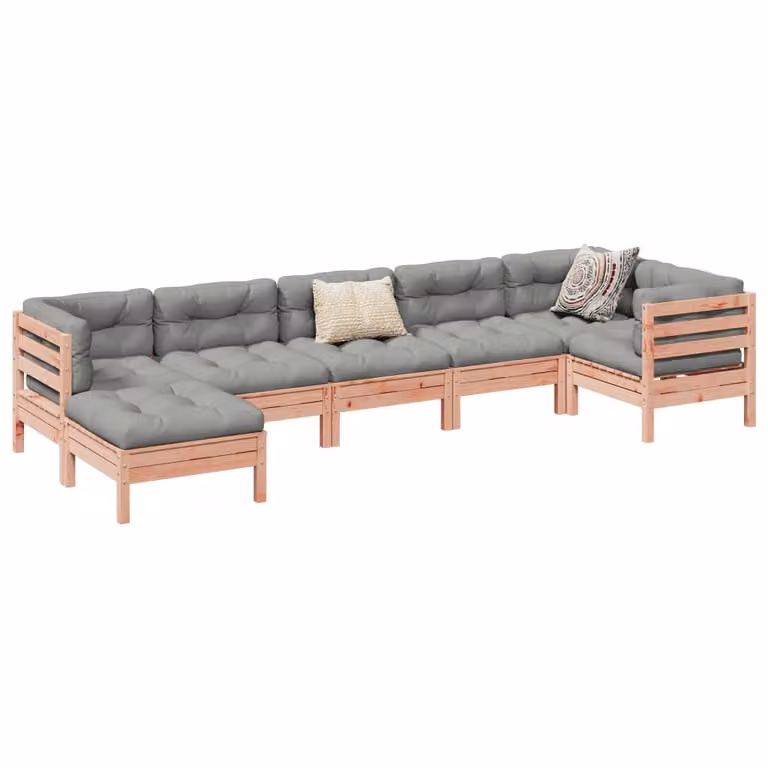 Maison Exclusive - Set da giardino composto da 7 pezzi con cuscini, in legno massello di douglasia