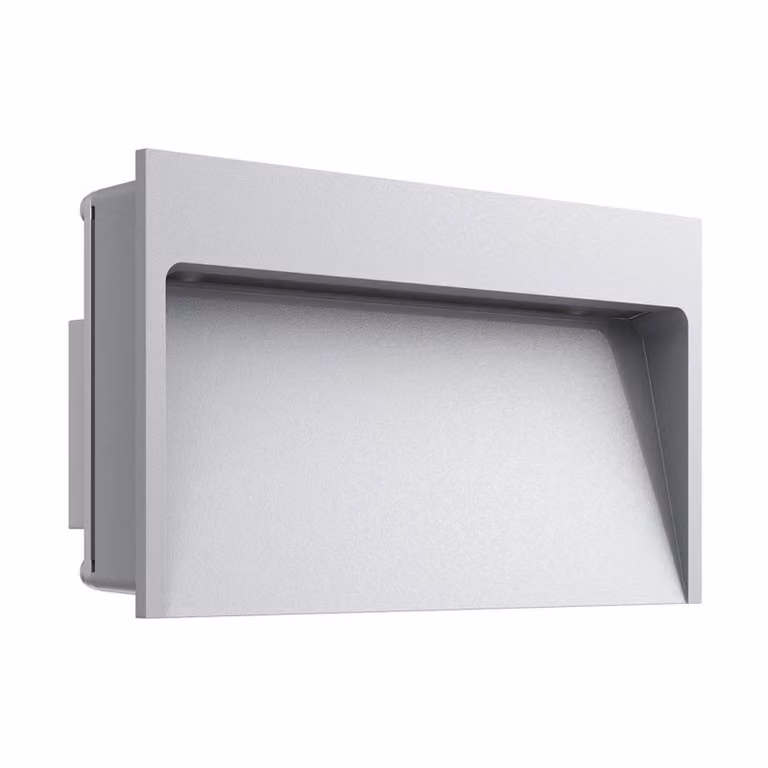 Flos Architectural FLOS My Way - applique larghe a LED da incasso, grigio, Alluminio / Grigio / Zincato, Alluminio, Moderno, Applique da esterni