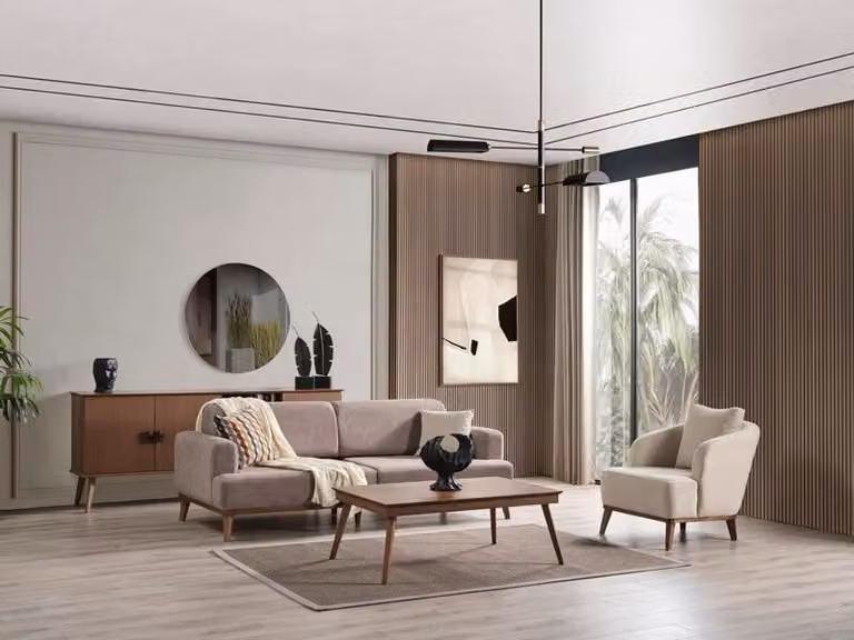 Sofagarnitur Komplettes Sofaset Garnitur Luxus Kombination 3+1 Sofa Couch