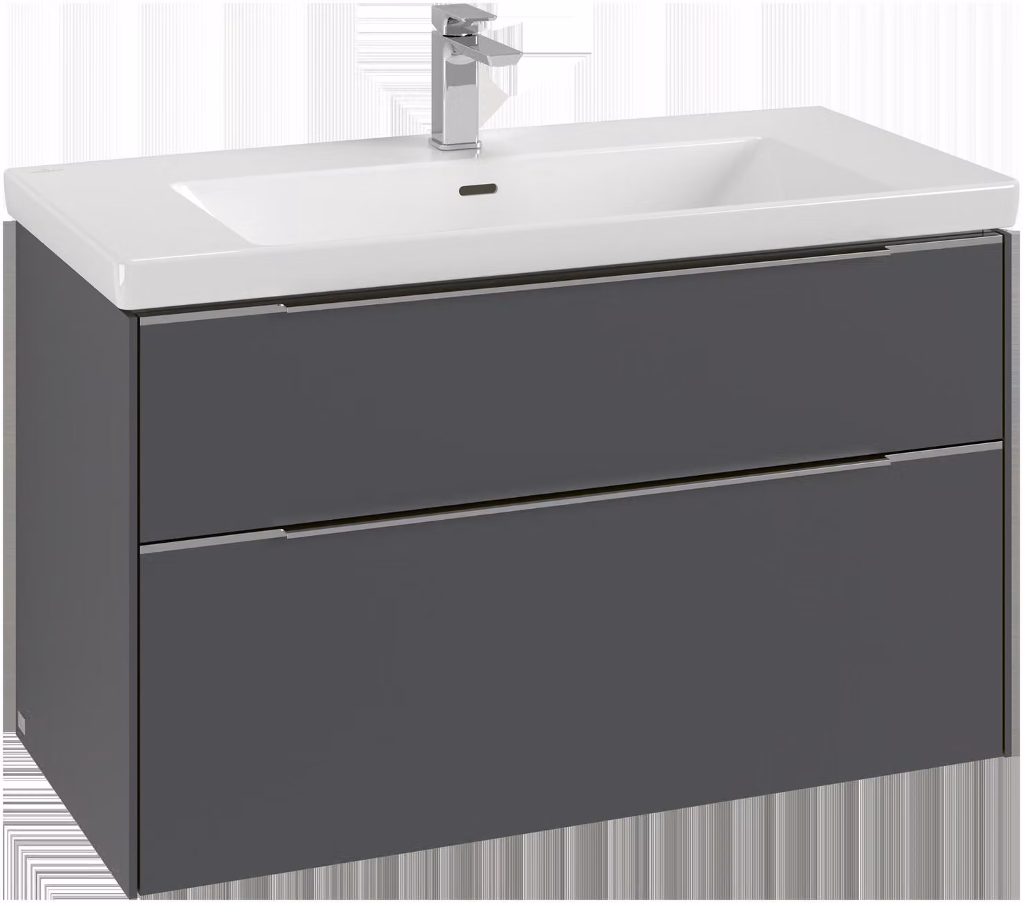 Villeroy & Boch Subway 3.0 armoire sous lavabo, éclairage LED, 2 tiroirs, 973x576x478mm, C570L1AH, C570L1AH