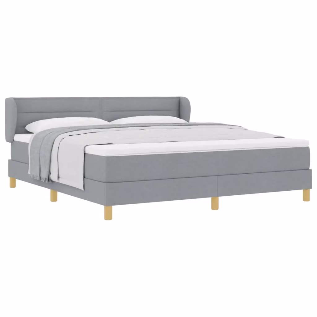 Letto a molle con materasso vidaXL in tessuto grigio L/P: 180 x 200 cm – 2