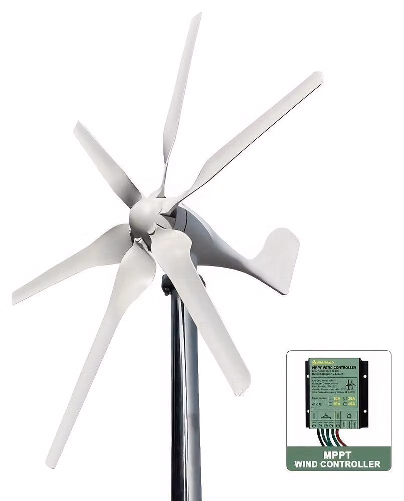 Turbina eolica - Generatore eolico - Turbina eolica - Generatore di energia eolica - 1000W, sei pale