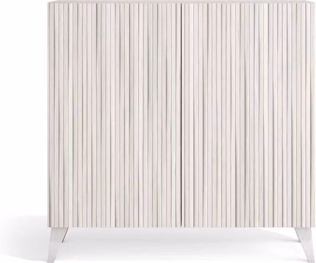 Scarpiera Herdasa effetto bianco ante stampa doghe bianche 87x90x27