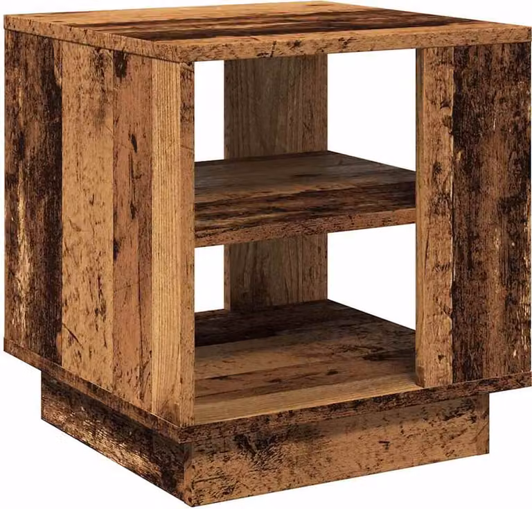 Tavolino da Salotto Legno Antico 40x40x43 cm Legno Multistrato