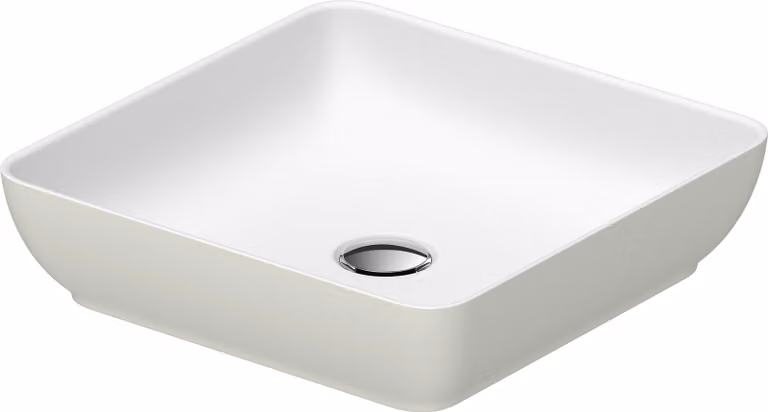 Duravit Sivida vasque à poser rectangulaire, 400x400mm, sans trou pour robinet, sans trop-plein, 266001FH00, 266001FH00